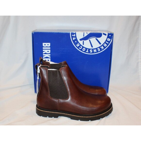 Birkenstock‎ Men\'s Highwood Slip On Chelsea Ankle Boots Chocolate EU 45 NEW